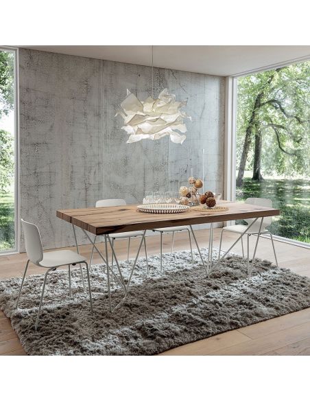 Tavolo da pranzo fisso con piano in legno Rupert Oak Tavolo da pranzo fisso con piano in legno Rupert Oak