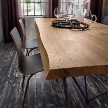 Tavolo da pranzo fisso con piano in legno Rupert Wood 2
