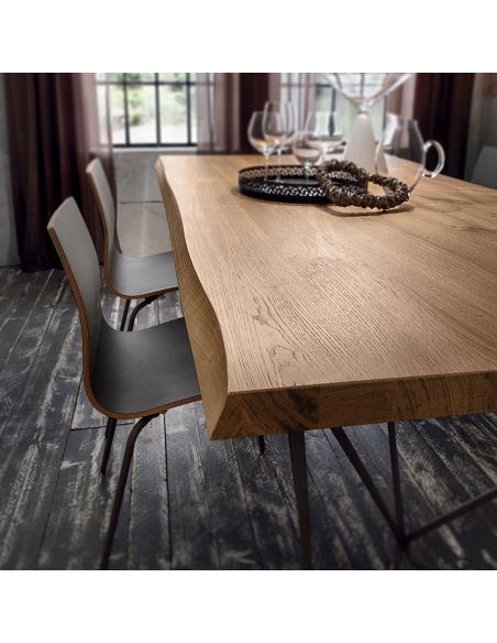 Tavolo da pranzo fisso con piano in legno Rupert Wood