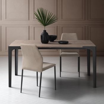 Tavolo allungabile in metallo e laminato Eclipse 2