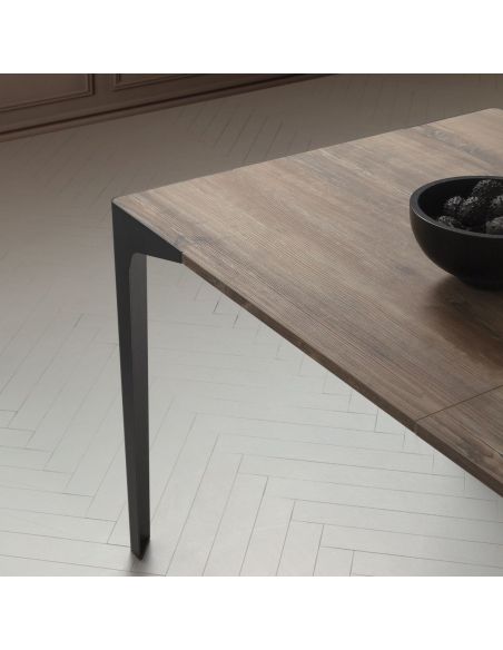 Tavolo allungabile in metallo e laminato Eclipse