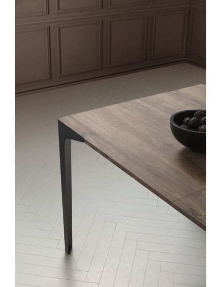 Tavolo allungabile in metallo e laminato Eclipse