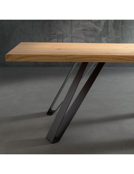 Tavolo da pranzo fisso con piano in legno Sanders Wood Tavolo da pranzo fisso con piano in legno Sanders Wood