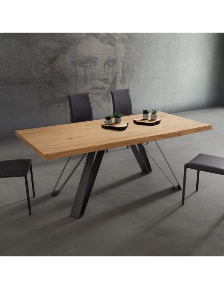 Tavolo da pranzo fisso con piano in legno Sanders Wood Tavolo da pranzo fisso con piano in legno Sanders Wood