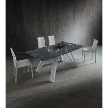 Tavolo da pranzo fisso con piano a botte Sanders Alicante 2