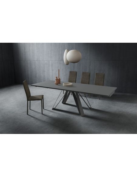 Tavolo da pranzo allungabile con piano in laminato Sanders London Tavolo da pranzo allungabile con piano in laminato Sanders London