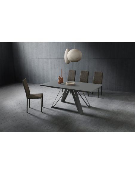 Tavolo da pranzo allungabile con piano in laminato Sanders London Tavolo da pranzo allungabile con piano in laminato Sanders London