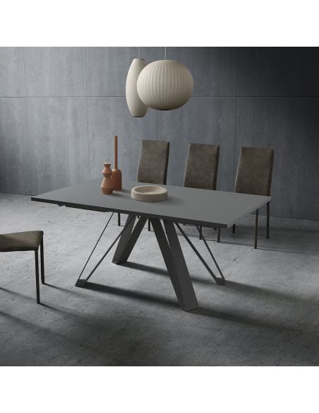 Tavolo da pranzo allungabile con piano in laminato Sanders London Tavolo da pranzo allungabile con piano in laminato Sanders London