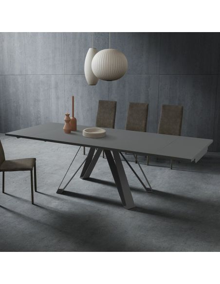 Tavolo da pranzo allungabile con piano in laminato Sanders London Tavolo da pranzo allungabile con piano in laminato Sanders London