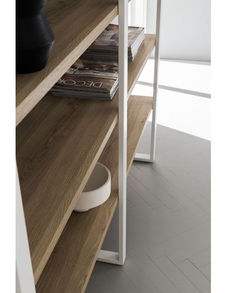 Libreria moderna in metallo e laminato Lilac Polo