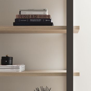 Coppia librerie moderne in metallo e laminato Lilac 2