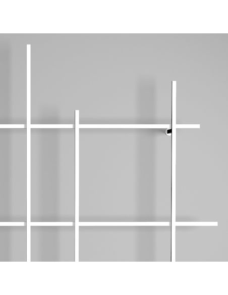 Libreria a muro in tubolare d'acciaio verniciato Etere2