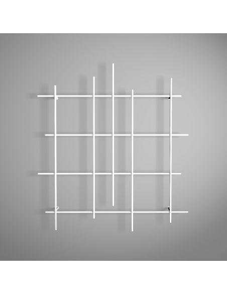 Libreria a muro in tubolare d'acciaio verniciato Etere2