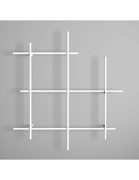 Libreria da parete in tubolare d'acciaio Etere1