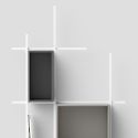 Libreria a colonna verticale in acciaio e legno Etere