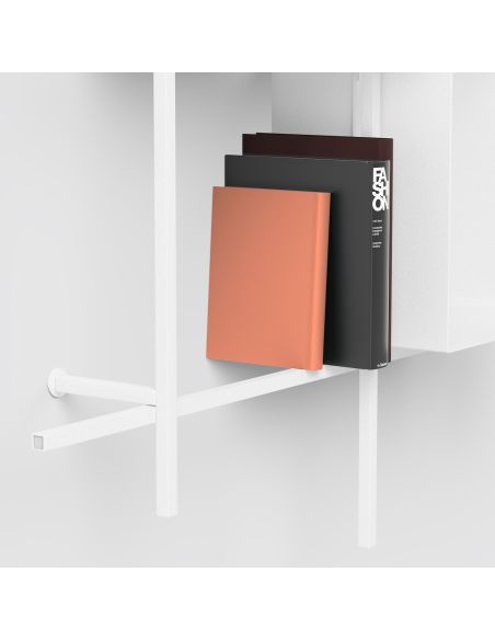 Libreria a colonna verticale in acciaio e legno Etere