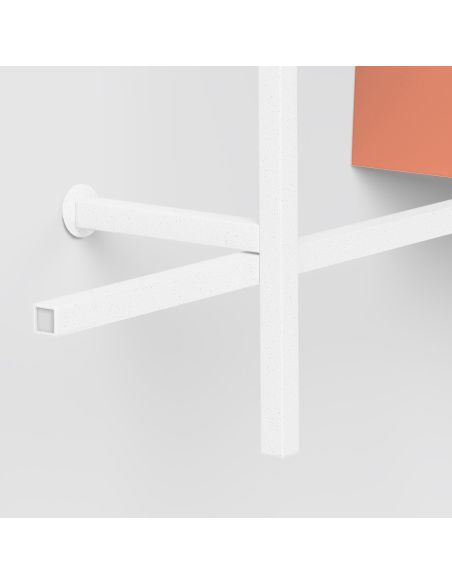 Libreria a colonna verticale in acciaio e legno Etere