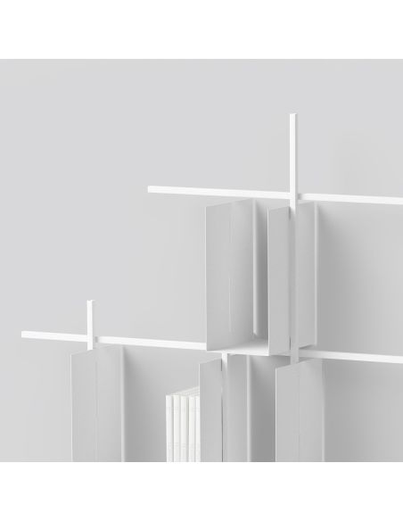 Libreria da parete in tubi di acciaio Etere5