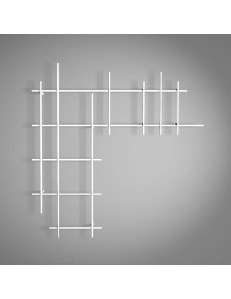 Libreria da parete in acciaio tubolare Etere6