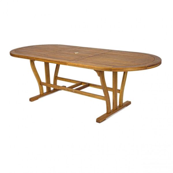 Tavolo da giardino ovale allungabile in legno Nantes G