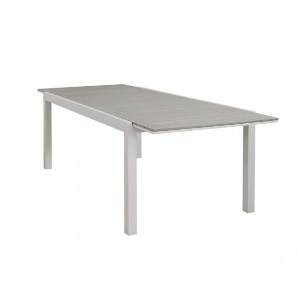 Tavolo da esterno allungabile in alluminio Angers Tortora