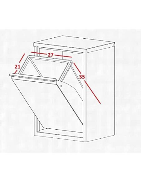 Mobile raccolta differenziata per interno ed esterno Dermot 2