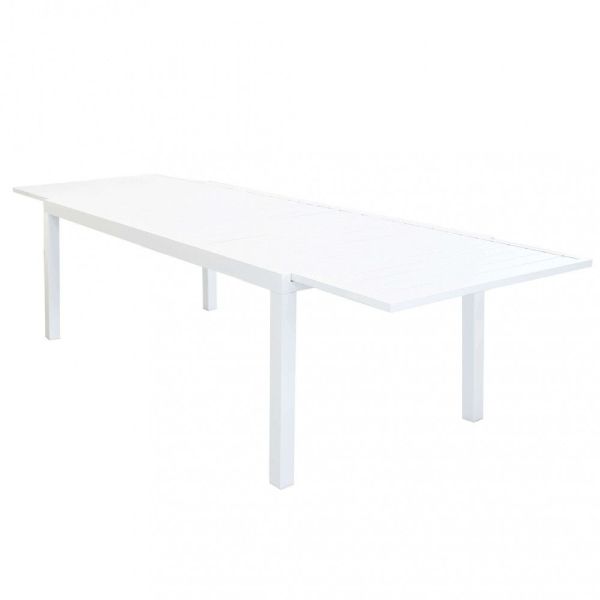 Tavolo da esterno allungabile in alluminio Rennes 200 Bianco