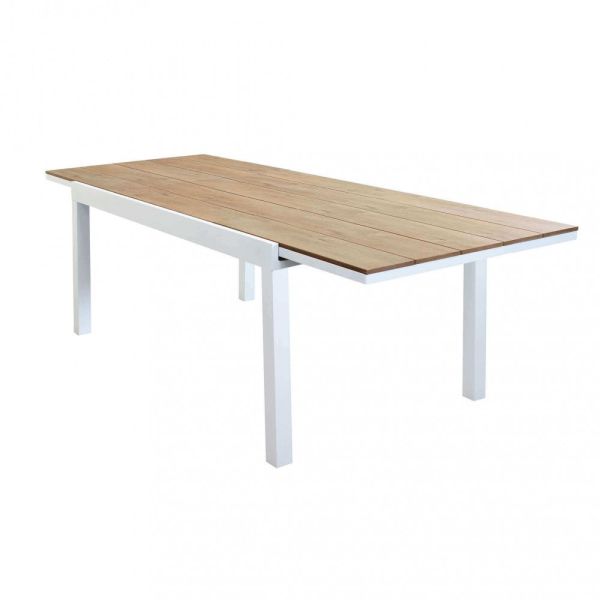 Tavolo da esterno allungabile in alluminio Arles 160 Bianco