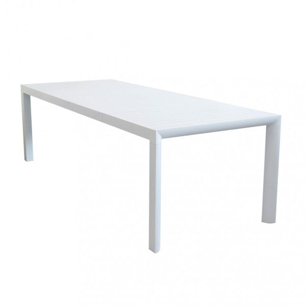 Tavolo da giardino allungabile in alluminio Biarritz 160 Bianco
