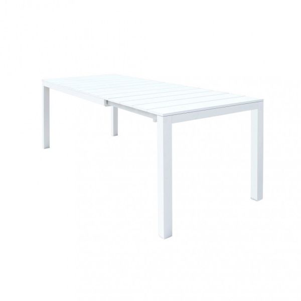 Tavolo da giardino allungabile in alluminio Orleans 150 Bianco