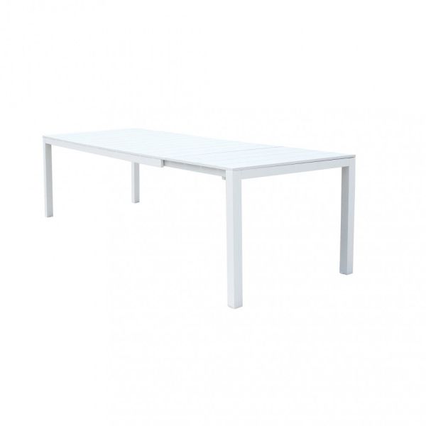 Tavolo da giardino allungabile in alluminio Orleans 200 Bianco