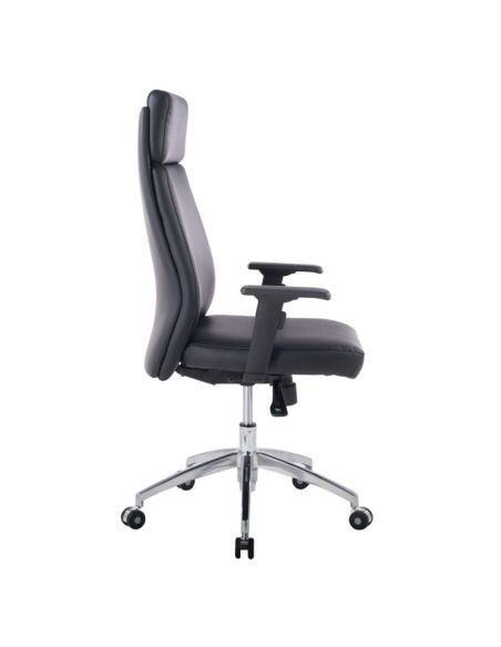 Sedia da ufficio direzionale in metallo e simil-pelle Justin Sedia da ufficio direzionale in metallo e simil-pelle Justin