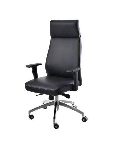 Sedia da ufficio direzionale in metallo e simil-pelle Justin Sedia da ufficio direzionale in metallo e simil-pelle Justin