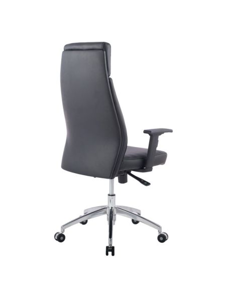 Sedia da ufficio direzionale in metallo e simil-pelle Justin Sedia da ufficio direzionale in metallo e simil-pelle Justin