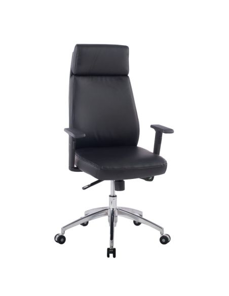 Sedia da ufficio direzionale in metallo e simil-pelle Justin Sedia da ufficio direzionale in metallo e simil-pelle Justin