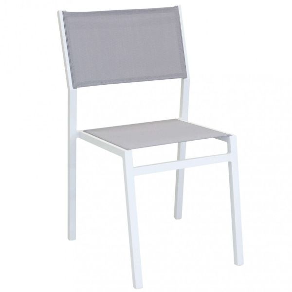 Coppia sedie da giardino impilabili Loret Bianco