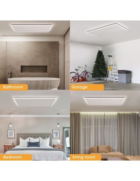 Pannello radiante ad infrarossi da soffitto con illuminazione Crystal Cielo Pannello radiante ad infrarossi da soffitto con illuminazione Crystal Cielo