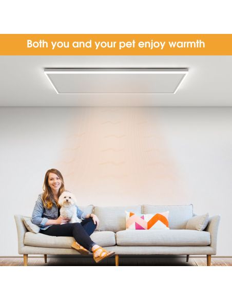 Pannello radiante ad infrarossi da soffitto con illuminazione Crystal Cielo