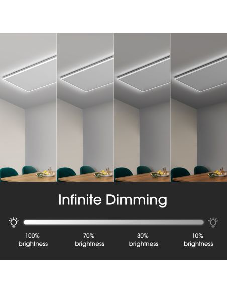 Pannello radiante ad infrarossi da soffitto con illuminazione Crystal Cielo Pannello radiante ad infrarossi da soffitto con illuminazione Crystal Cielo