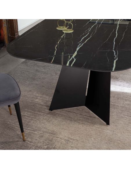 Tavolo da pranzo in acciaio e ceramica Springs Plus Tavolo da pranzo in acciaio e ceramica Springs Plus