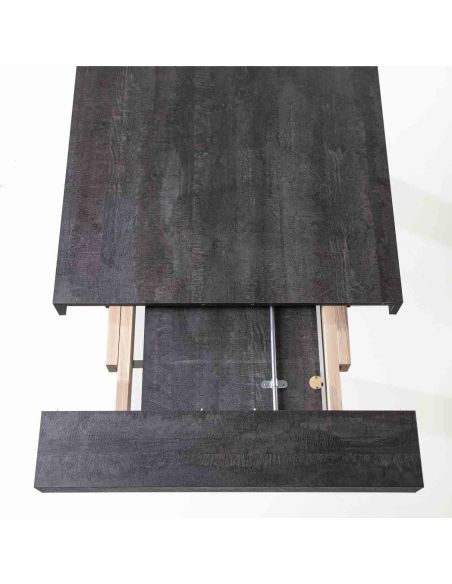 Tavolo da pranzo allungabile in acciaio e nobilitato Kenton Classic