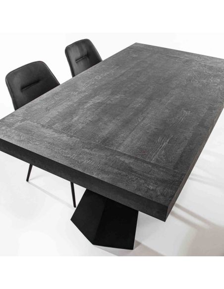 Tavolo da pranzo allungabile in acciaio e nobilitato Kenton Classic