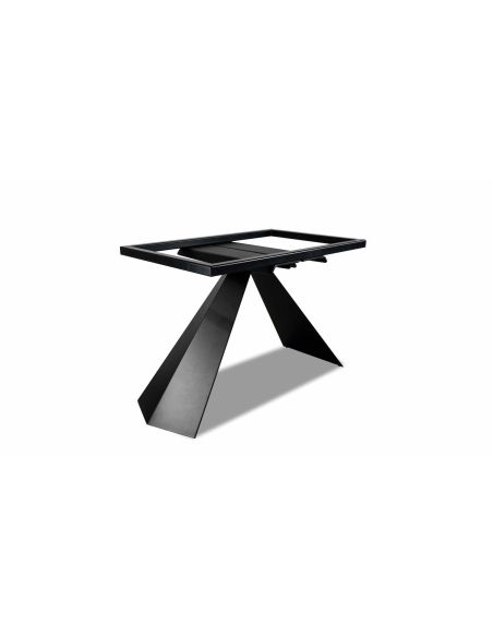 Tavolo da pranzo allungabile in acciaio e nobilitato Kenton Classic