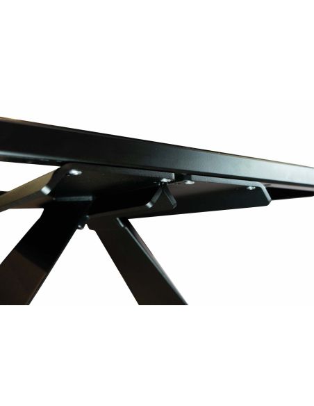 Tavolo da pranzo allungabile in acciaio e nobilitato Kenton Classic