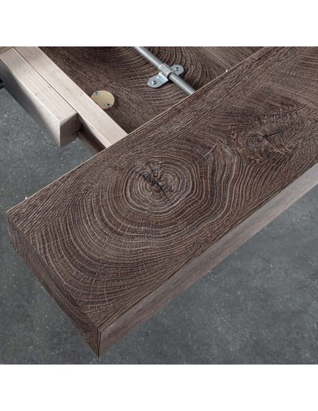 Tavolo da pranzo allungabile in acciaio e nobilitato Kenton Classic