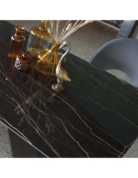 Tavolo da pranzo con piano in ceramica Kenton Rectangular