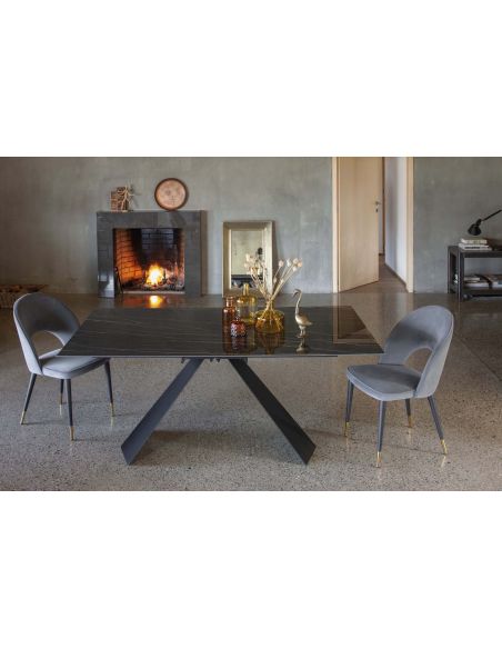 Tavolo da pranzo con piano in ceramica Kenton Rectangular