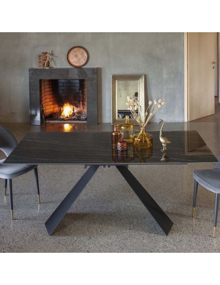 Tavolo da pranzo con piano in ceramica Kenton Rectangular