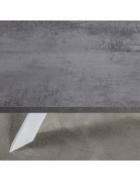 Tavolo da pranzo allungabile in acciaio e nobilitato Royal Maxi