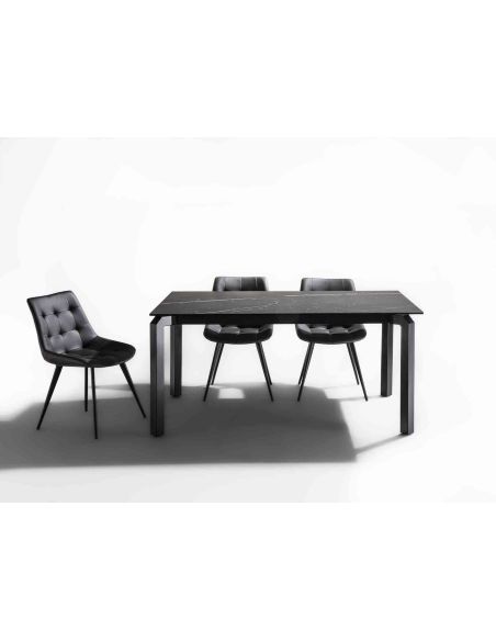 Tavolo allungabile in acciaio e vetro-ceramica Deric Tavolo allungabile in acciaio e vetro-ceramica Deric